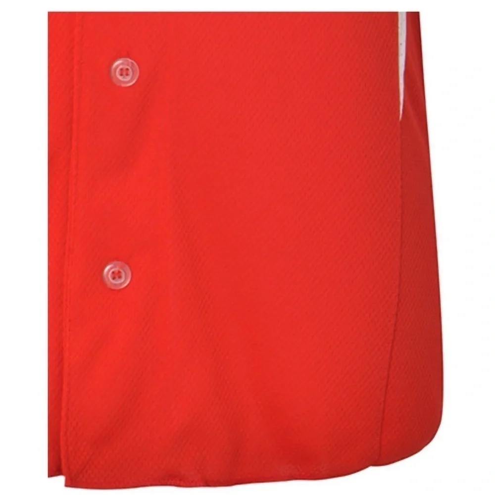 Champro Adult Bull Pen Full Button baseball jersey size XL orange white … - Picture 4 of 9
